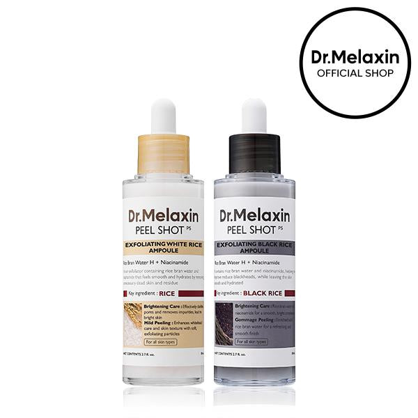 Dr.Melaxin Official] Peel Shot Glow Rice Ampoule Duo